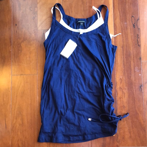 bebe Tops - NWT BEBE SPORT RUSCHED SIDE TANK OVER TANK, Size S